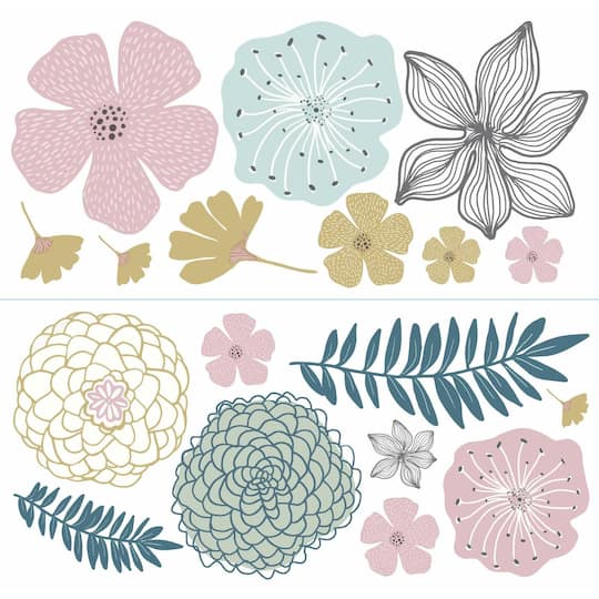 RoomMates Perennial Blooms Peel &#x26; Stick Giant Wall Decals